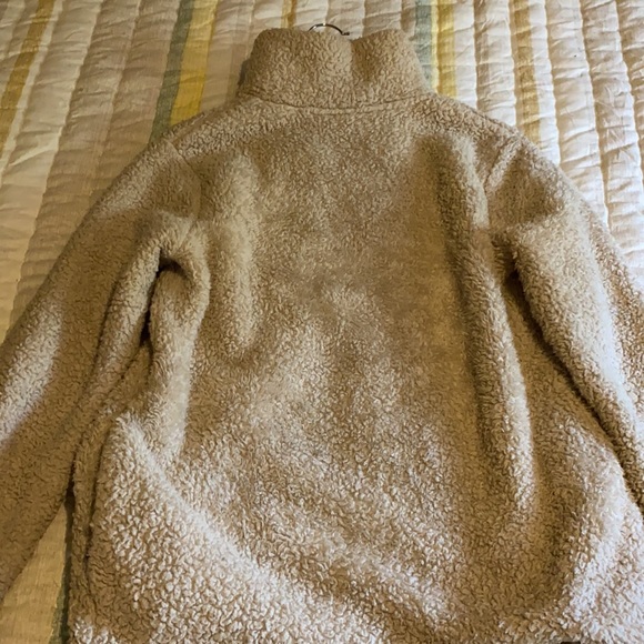 Women’s faux fur sherpa maternity jacket - Picture 3 of 3